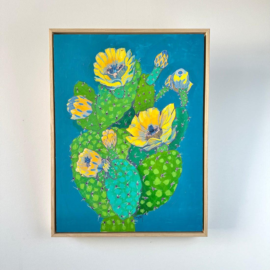 Cactus with Yellow Blossoms