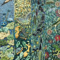 Mosaic artwork with butterflies, flowers, and nature-themed elements made by Jane du Rand masterclass students